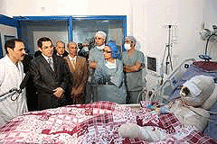 Ben Ali visiting Bouazizi