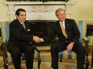 George W. Bush with Tunisian leader Ben Ali