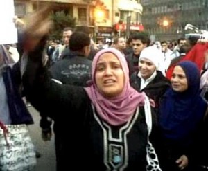 Women protesting in Egypt