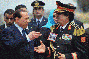 Berlusconi and Qaddafi