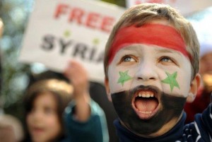Protesting the Syrian repression