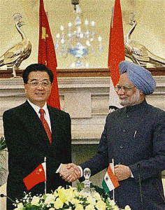 China &#039;s President Hu Jinatao and India&#039;s Prime Minister Manmohan Singh.