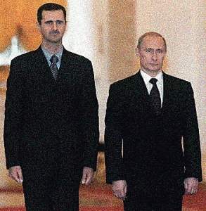 Bashar al-Assad and Vladimir Putin.