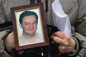 Mourning the Russian whistleblower Sergei Magnitsky.