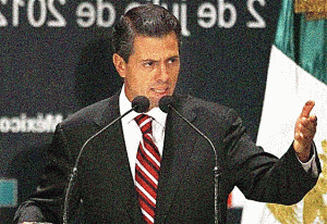 Enrique Pena Nieto, winner of the recent Mexican presidential election.