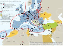 Recent European migration patterns. (Map: Le Monde Diplomatique)