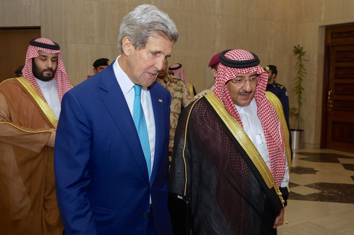 Walking with U.S. Secretary of State John Kerry is Saudi Arabian Crown Prince Mohammed bin Nayef, who is intent on reducing Iran’s influence in the Middle East. (Photo: U.S. Dept. of State)