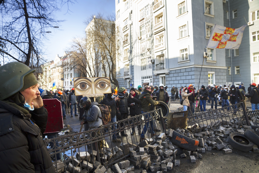 Protestors in Kiev, Ukraine, 2016 (Shutterstock)